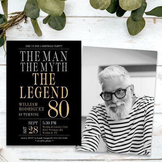 伝説の男 誕生80周年記念フォト 招待状