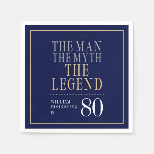 伝説の男 誕生80周年 スタンダードカクテルナプキン (正面)