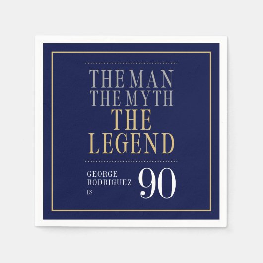 伝説の男 誕生90周年記念 スタンダードカクテルナプキン (正面)