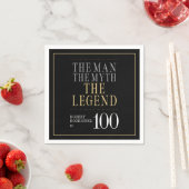 伝説の男 100歳の誕生日 スタンダードカクテルナプキン (インサイチュ)