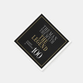 伝説の男 100歳の誕生日 スタンダードカクテルナプキン (角)
