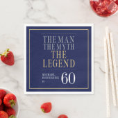 伝説の男 60歳 誕生日 スタンダードランチョンナプキン (インサイチュ)