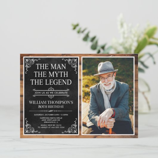 伝説の男 80歳誕生日 招待状 (スタンド正面)