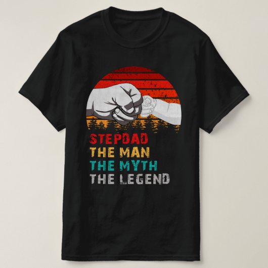 伝説の神話の男を継父 Tシャツ (デザイン正面)