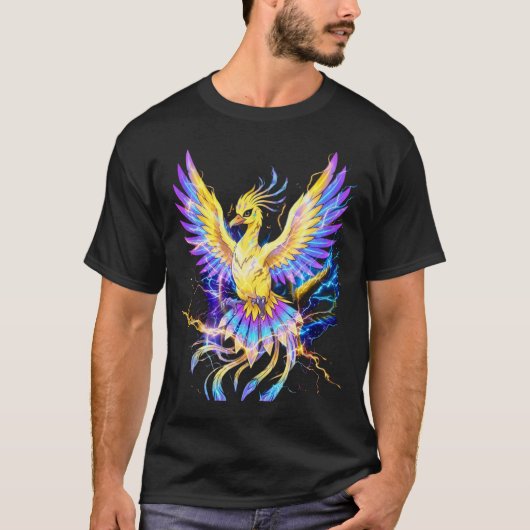 伝説の稲妻フェニックスTシャツデザイン Tシャツ (正面)