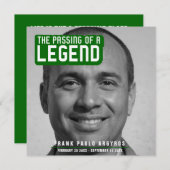 伝説の緑の詩モダンカードの葬儀 サンキューカード (正面/裏面)