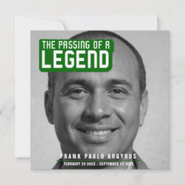 伝説の緑の詩モダンカードの葬儀 サンキューカード