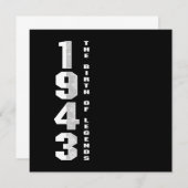 伝説の誕生1943 77th誕生日ギフト 招待状 (正面/裏面)