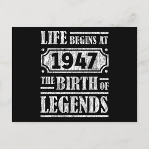 伝説の誕生1947年 78歳の誕生日おめでとう ポストカード