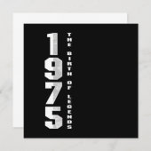 伝説の誕生1975 45th誕生日ギフト 招待状 (正面/裏面)
