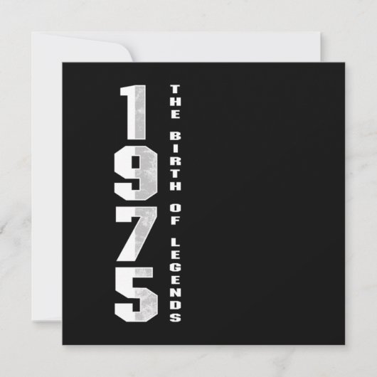 伝説の誕生1975 45th誕生日ギフト 招待状 (正面)