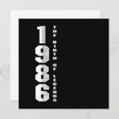 伝説の誕生1986 34th誕生日ギフト 招待状 (正面/裏面)