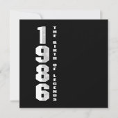 伝説の誕生1986 34th誕生日ギフト 招待状 (正面)