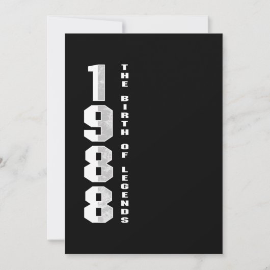 伝説の誕生1988 32nd誕生日ギフト 招待状 (正面)