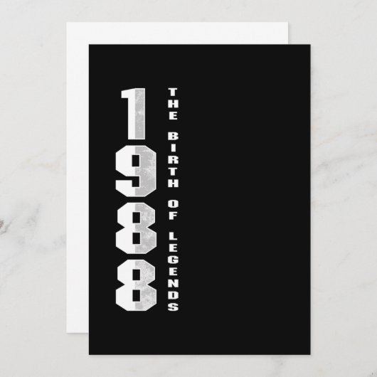 伝説の誕生1988 32nd誕生日ギフト 招待状 (正面/裏面)