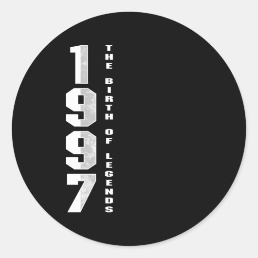 伝説の誕生1997 23番目の誕生日ギフト ラウンドシール (正面)