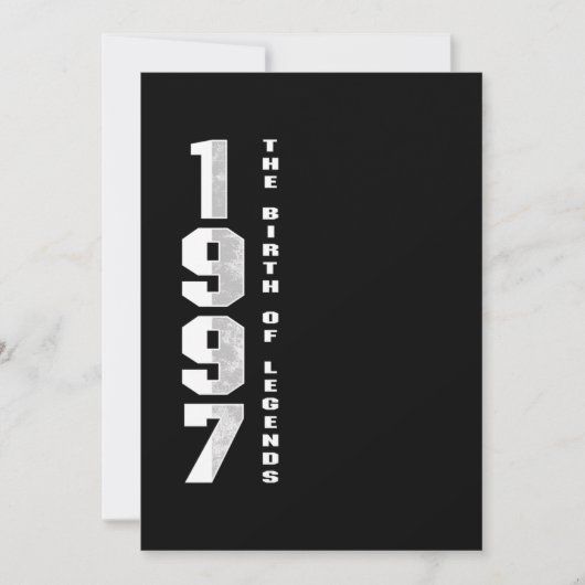 伝説の誕生1997 23番目の誕生日ギフト 招待状 (正面)