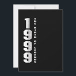 伝説の誕生1999 21st誕生日ギフト 招待状<br><div class="desc">この「伝説の誕生1999 21st誕生日ギフト」は、人々の21st誕生日のための祝完璧なデザインである。素晴らしクリスマス、誕生日および大事な行事のギフトアイディア</div>