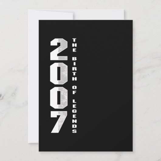 伝説の誕生2007 13番目の誕生日ギフト 招待状 (正面)