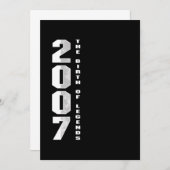 伝説の誕生2007 13番目の誕生日ギフト 招待状 (正面/裏面)