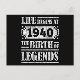 伝説の誕生 1940年 85歳 誕生日おめでとう ポストカード
