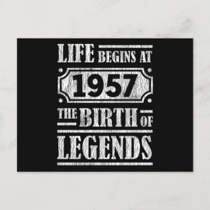 伝説の誕生 1957年 68歳の誕生日おめでとう ポストカード