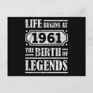 伝説の誕生 1961年 64歳の誕生日 おめでとう ポストカード