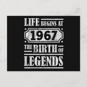 伝説の誕生 1967年 58歳の誕生日おめでとう ポストカード