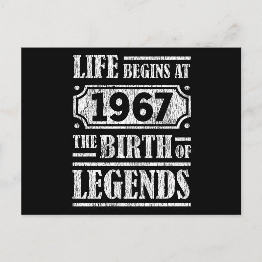 伝説の誕生 1967年 58歳の誕生日おめでとう ポストカード (正面)