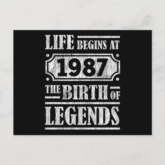 伝説の誕生 1987 38歳誕生日おめでとう ポストカード (正面)