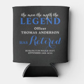 伝説の警退職した察パーソナライズされたの引退 缶クーラー (正面)