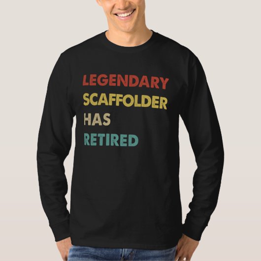 伝説の足場屋が引退 Tシャツ (正面)