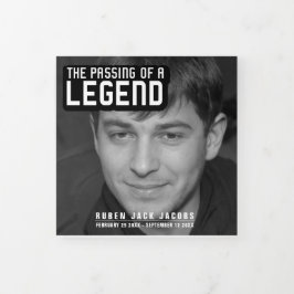 伝説の通過葬儀サービスのモノ12写真 三つ折りプログラム