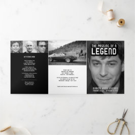 伝説の通過葬儀サービスのモノ12写真 三つ折りプログラム