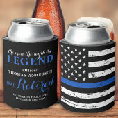 伝説の青い線退職したをパーソナライズされた取り締まる 缶クーラー
