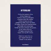 伝説の青い詩のモダンカードの葬儀 (裏面)