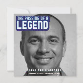 伝説の青い詩のモダンカードの葬儀 サンキューカード (正面)