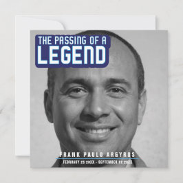 伝説の青い詩のモダンカードの葬儀 サンキューカード