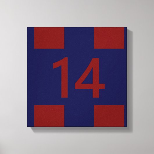 伝説の14号赤と青 キャンバスプリント (正面)