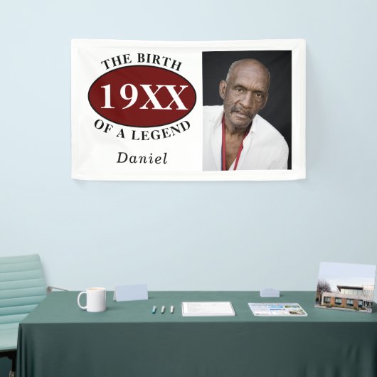 伝説の50誕生日写真テンプレート誕生 横断幕 (トレードショー)
