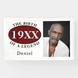伝説の50誕生日写真テンプレート誕生 横断幕