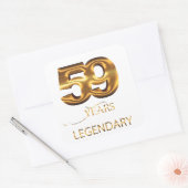 伝説の59年ステッカー スクエアシール (封筒)