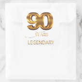 伝説の90周年ステッカー スクエアシール (バッグ)