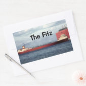 伝説のS.S.エドモンド・フィッツジェラルド 長方形シール (封筒)