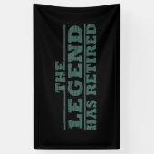 伝説は世を去っ退職したたおもしろい 横断幕 (縦)