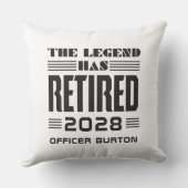 伝説は世を去っ退職したたパーソナライズされた クッション (裏面)