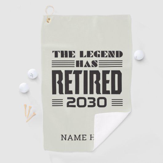 伝説は世を去っ退職したたパーソナライズされた ゴルフタオル (インサイチュ)