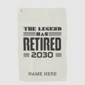 伝説は世を去っ退職したたパーソナライズされた ゴルフタオル (正面)