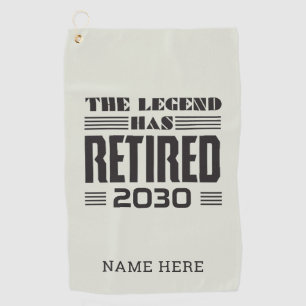 伝説は世を去っ退職したたパーソナライズされた ゴルフタオル