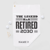 伝説は世を去っ退職したたパーソナライズされた ゴルフタオル (インサイチュ)